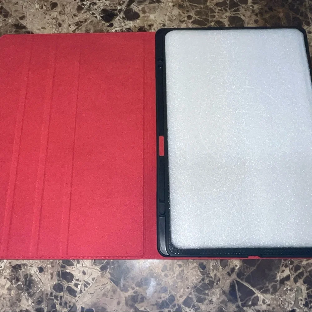 NANROIL Samsung S8 + 12.4 Pen Case Red Genuine Leather Protective Shell Sleep
